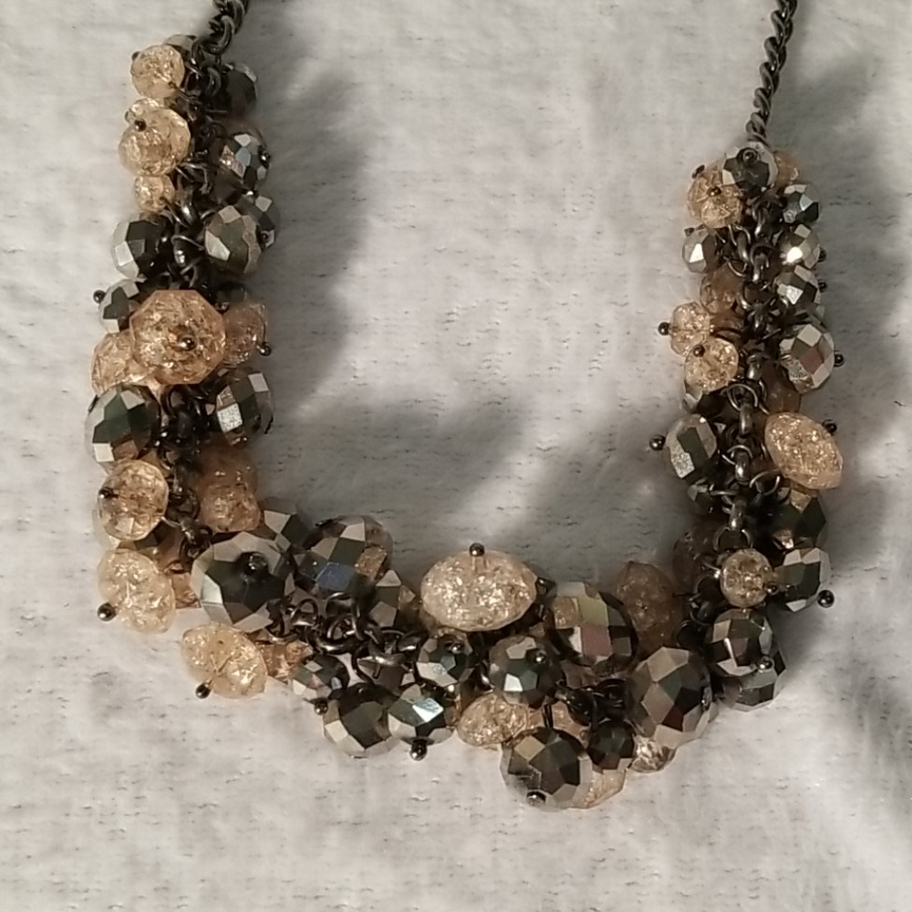 Black and light pink necklace